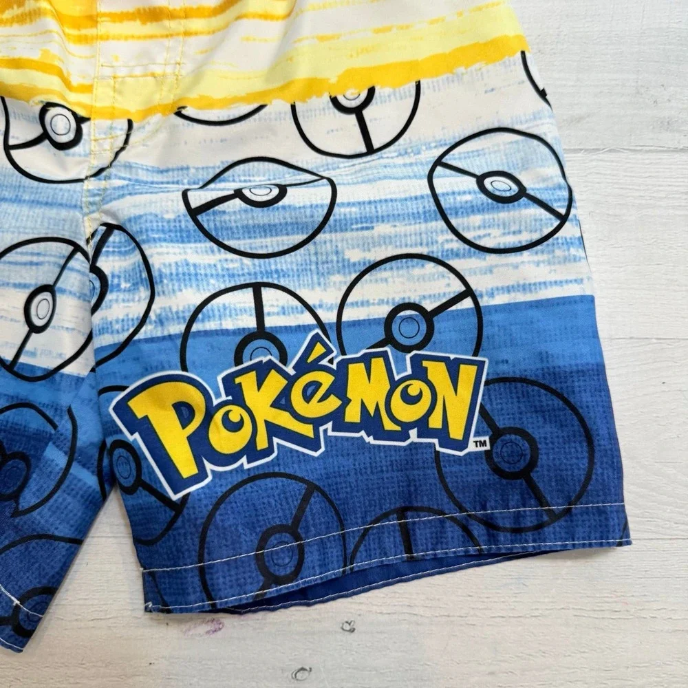 Pokemon kids‎ swim shorts yellow blue youth small